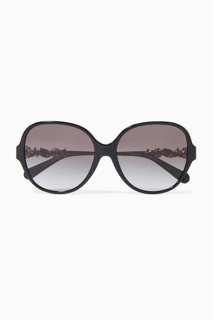 

Charmed Life Sunglasses in Acetate, Black