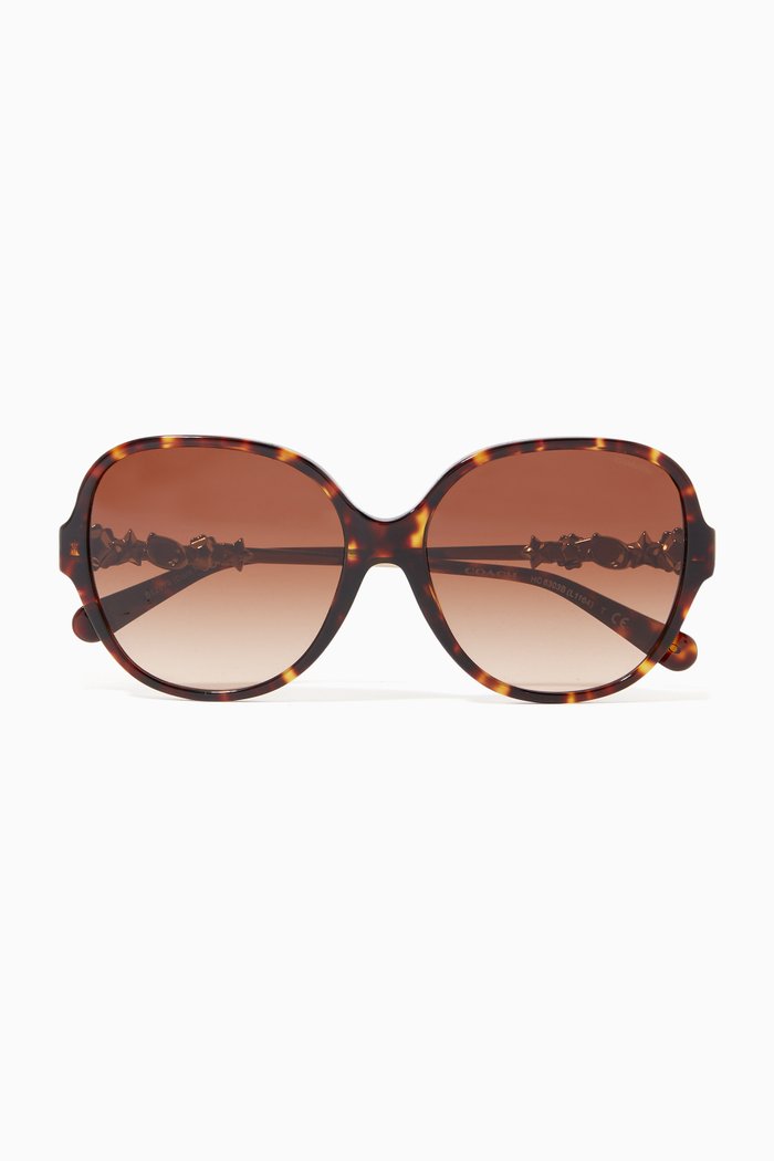 

Rectangle Sunglasses in Acetate, Brown