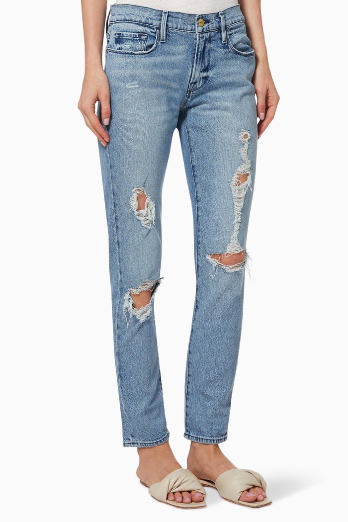 

Le Garcon Jeans in Stretch Denim, Blue