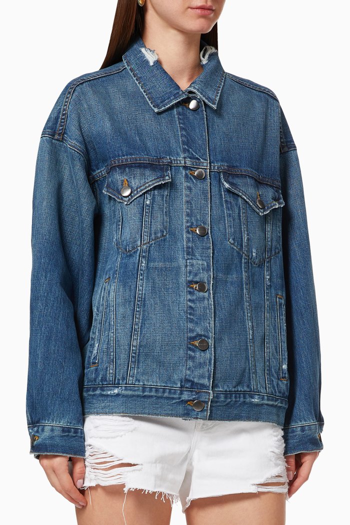 

Heritage Oversized Jacket in Denim, Blue