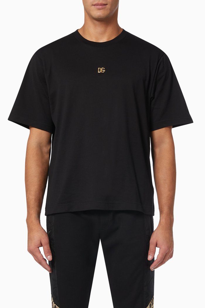 

T-shirt with DG Logo in Cotton, Black
