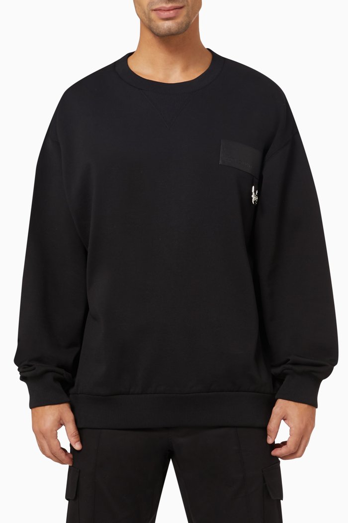 

Jersey Sweatshirt with DG Patch, Black