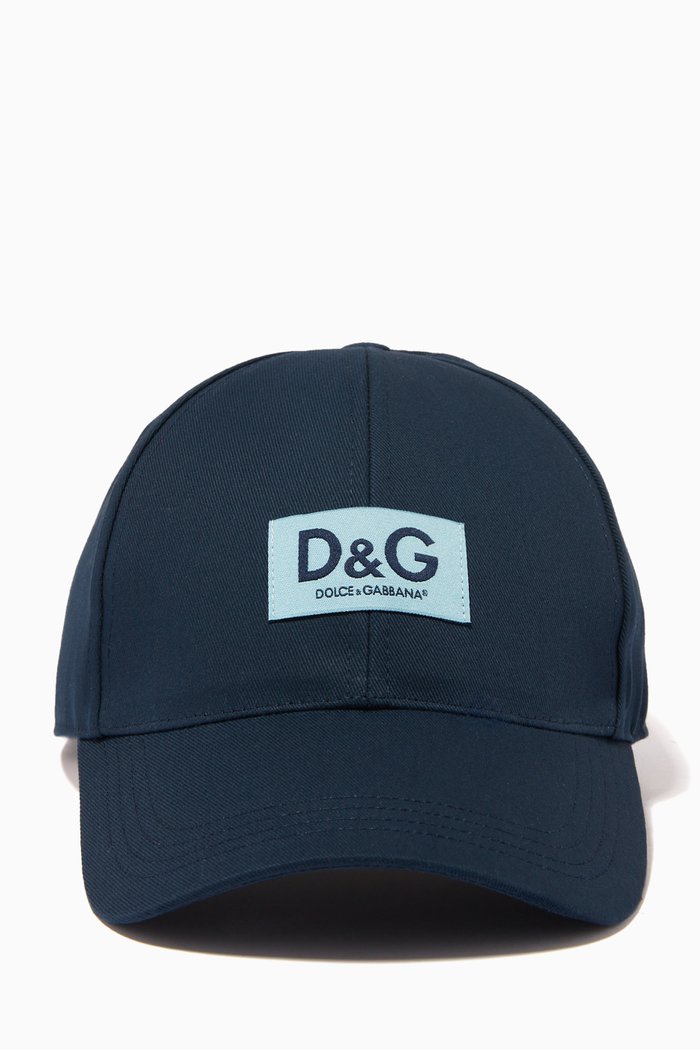 

Baseball Cap with D&G Patch in Cotton Twill, Blue