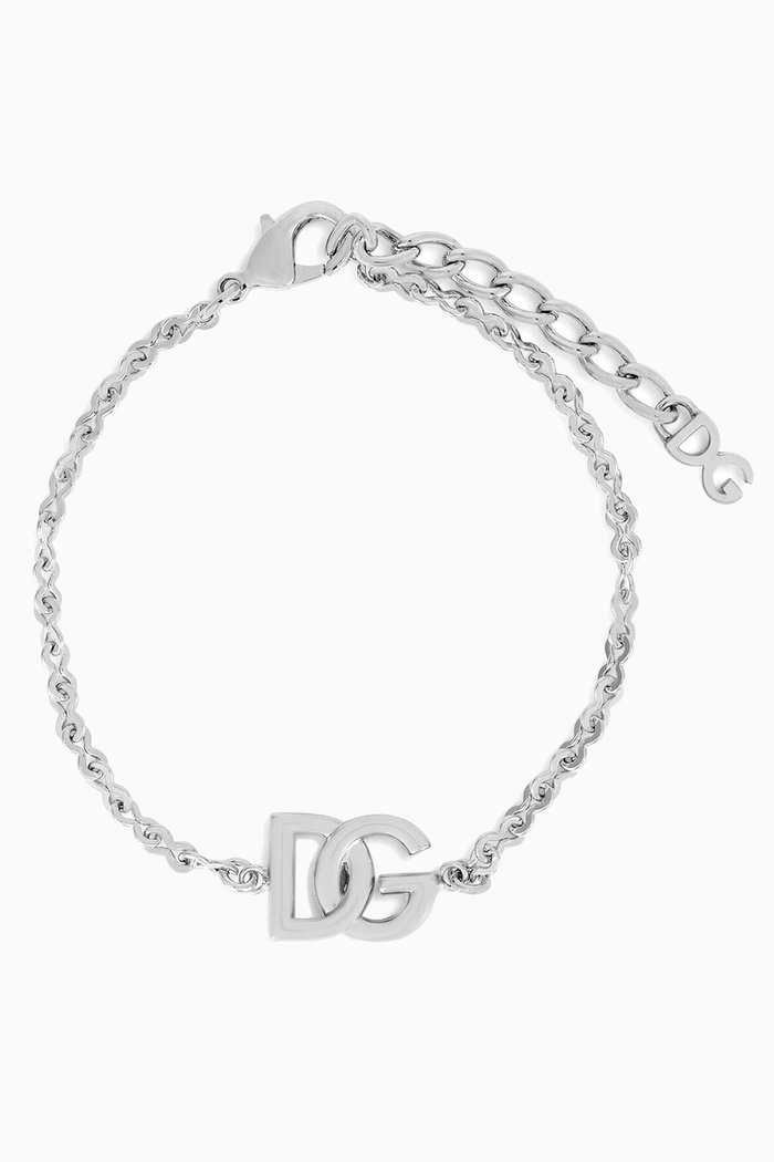 

Interlocking DG Chain Bracelet, Silver