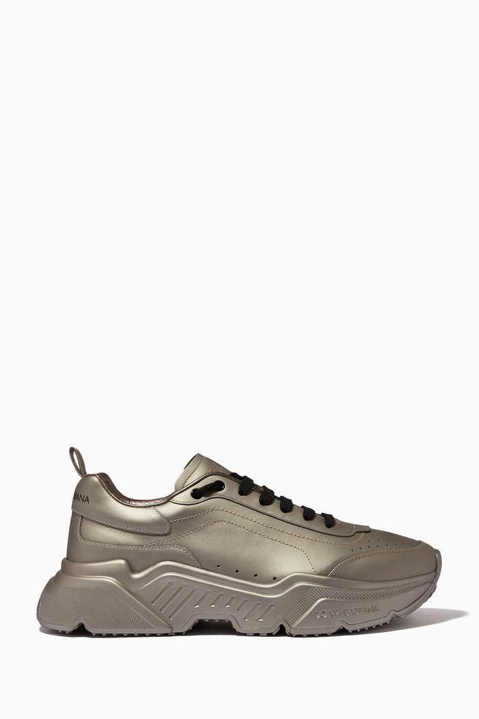 Daymaster Sneakers in Metallic Leather, Neutral