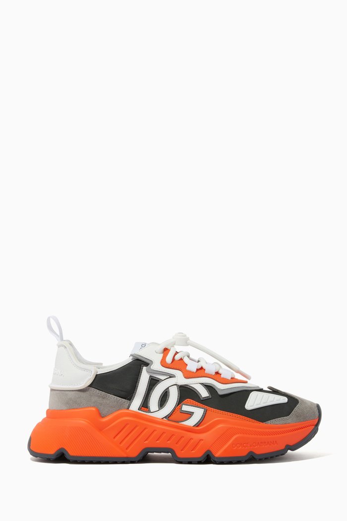 Daymaster Crossover DG Sneakers in Mixed Materials, Orange