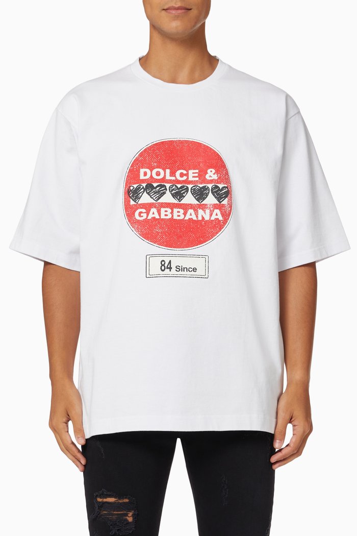 

Road Sign T-shirt in Cotton Jersey, White