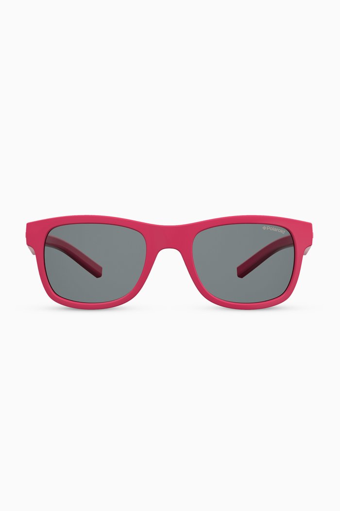 

8020/S Square Sunglasses in Polyamide, Red