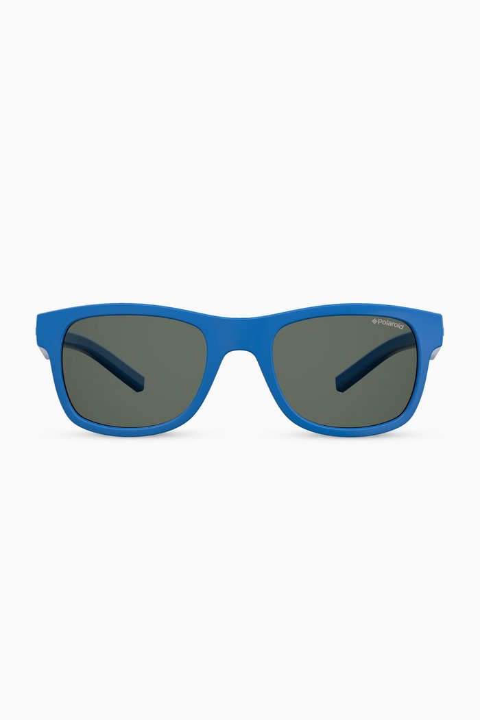 8020/S Square Sunglasses in Polyamide, Blue