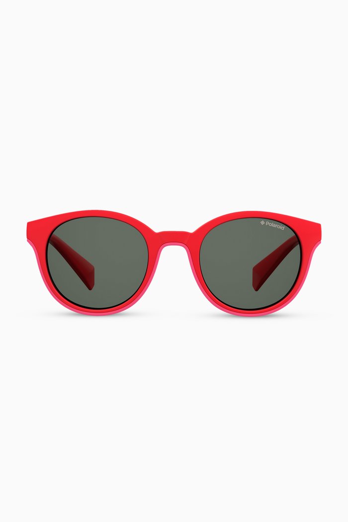 

8036/S Round Sunglasses in Polycarbonate, Red
