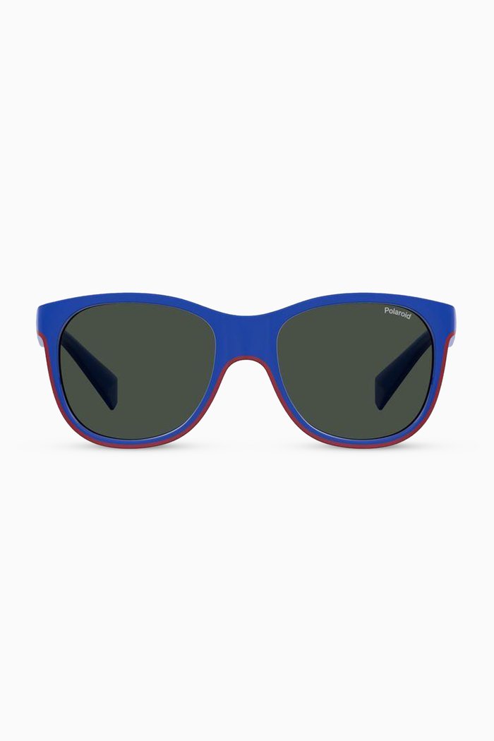 

8043/S Square Sunglasses in Polycarbonate, Blue