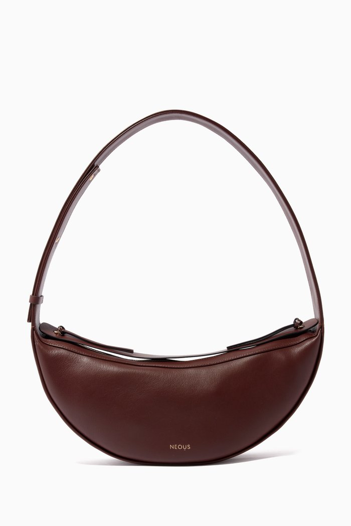 Orion Crossbody Bag in Calf Leather, Brown