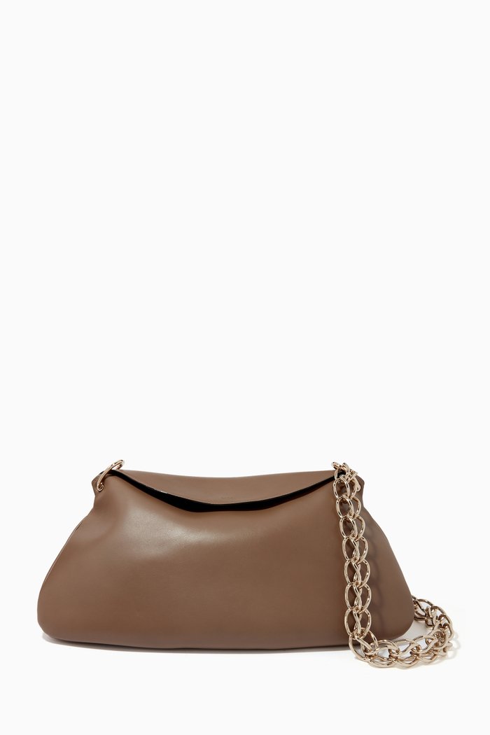 

Medium Juana Shoulder Bag in Calfskin, Brown