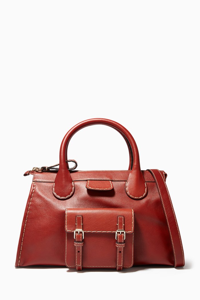 

Medium Edith Bag in Buffalo Leather, Brown