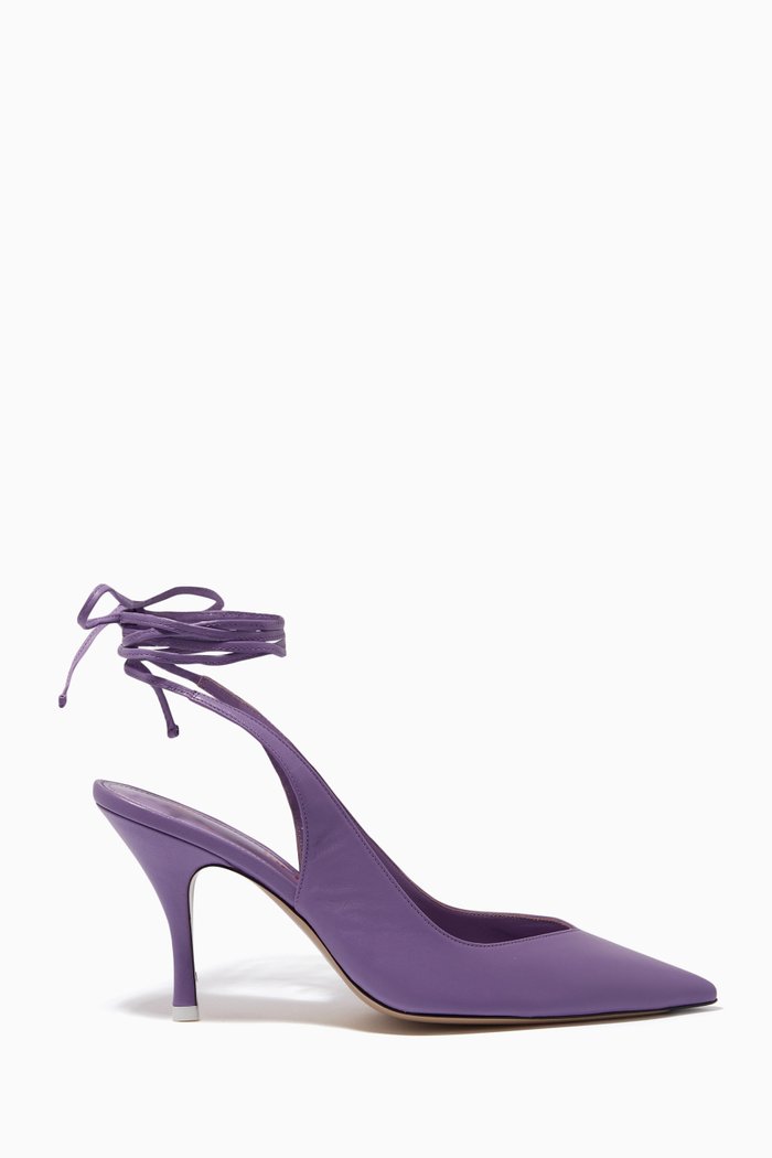 

Venus 85 Slingback Pumps in Nappa, Purple