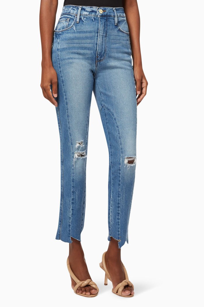 

Le Sylvie Jagged Edge Jeans, Blue