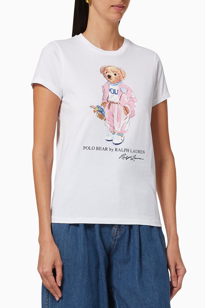 

Polo Bear Crewneck T-shirt in Cotton, White