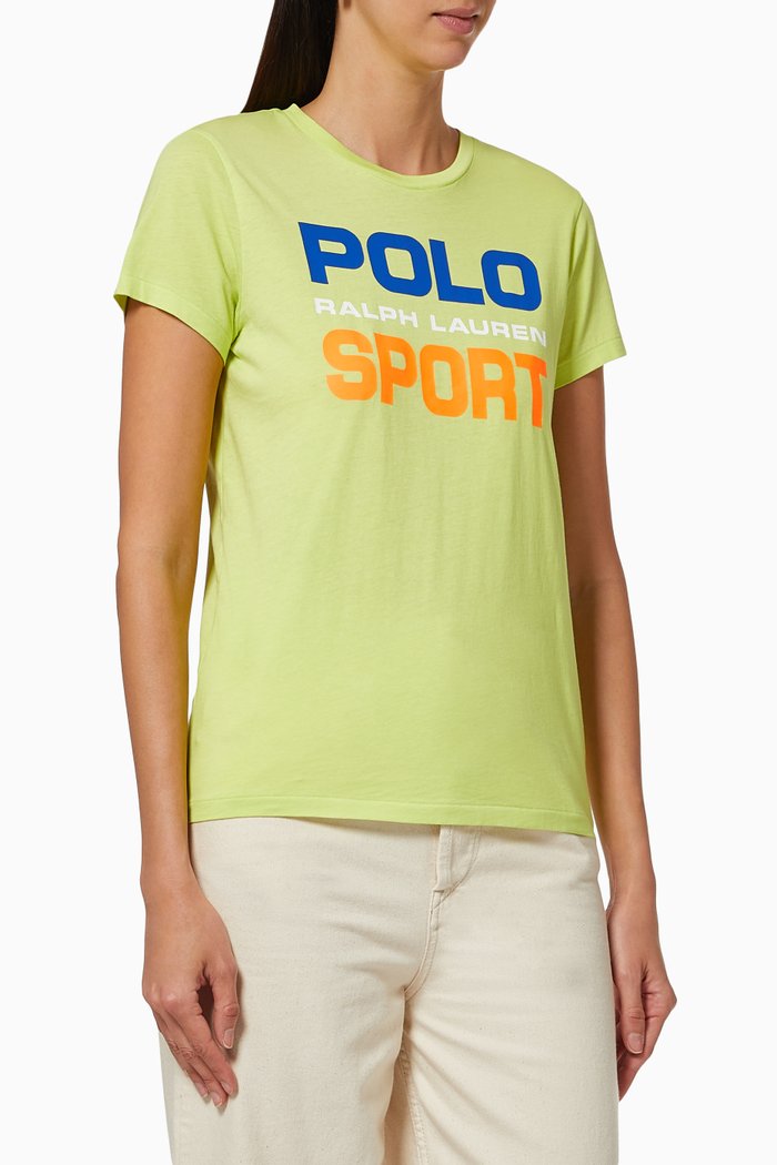 

Polo Sport Logo T-shirt in Cotton, Yellow