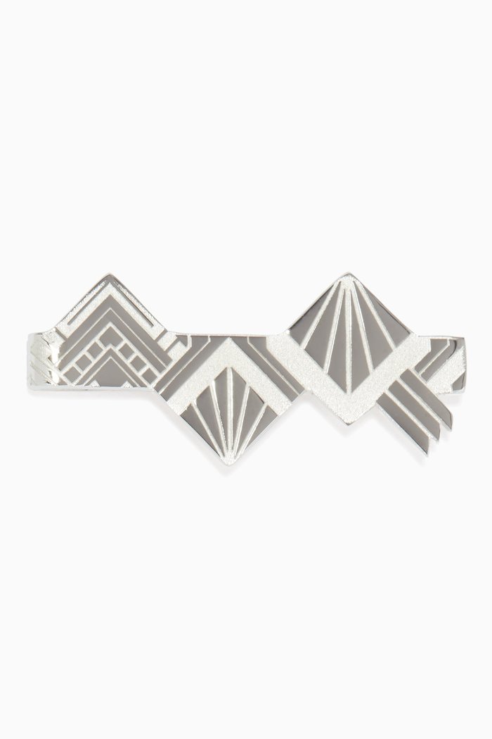 

Saar Tie Clip in 18kt Platinum Plating, Silver
