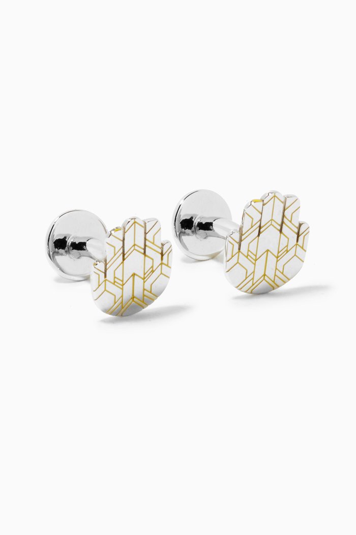

Hamsa Cufflinks in Sterling Silver