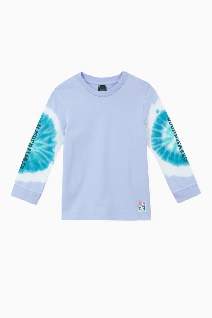 

Tie-dye Top in Cotton, Purple