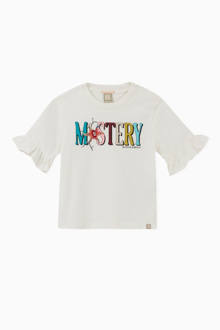 

Boxy-fit Printed T-shirt in Organic Cotton, White