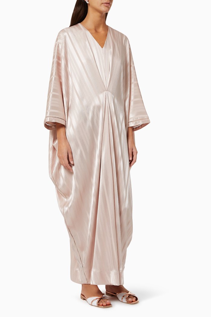 

Stripe Satin Kimono, Pink