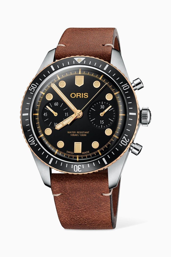 

Divers Sixty-Five Automatic Chronograph Watch, 43mm, Brown