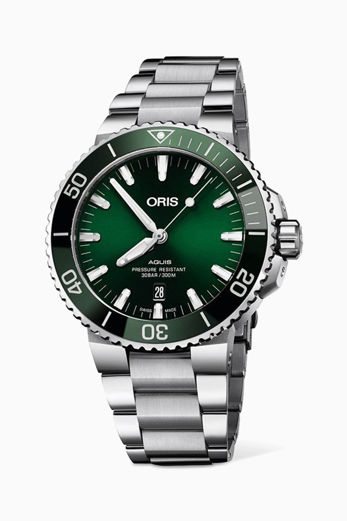 

Aquis Automatic Stainless Steel Watch, 43.5mm, Green