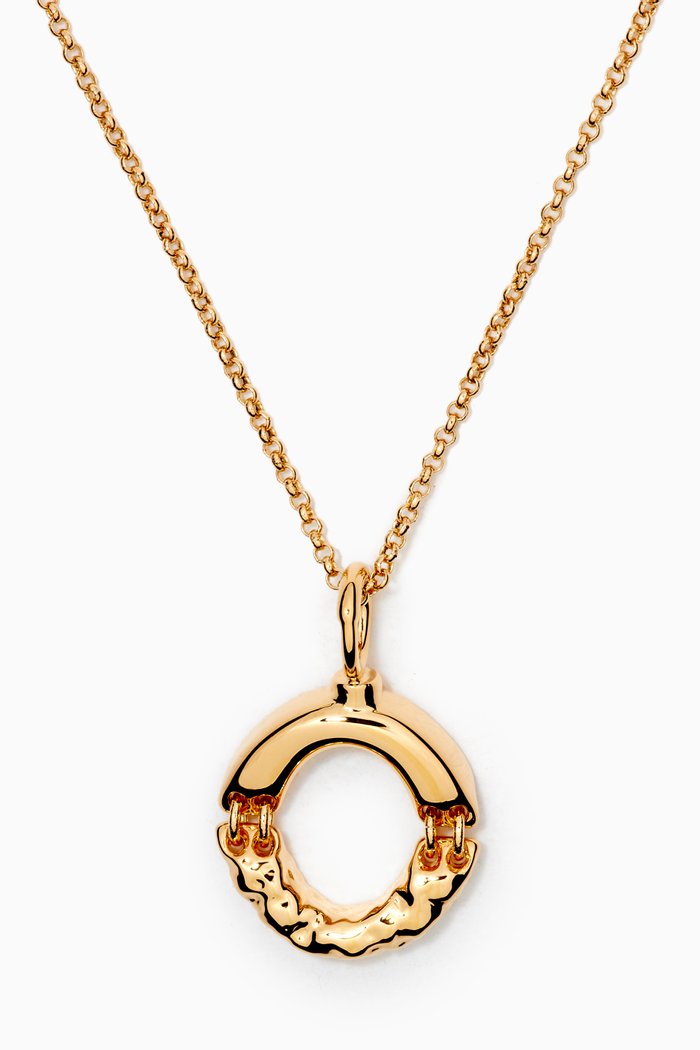 

Alphabet Pendant Necklace in Brass, Gold