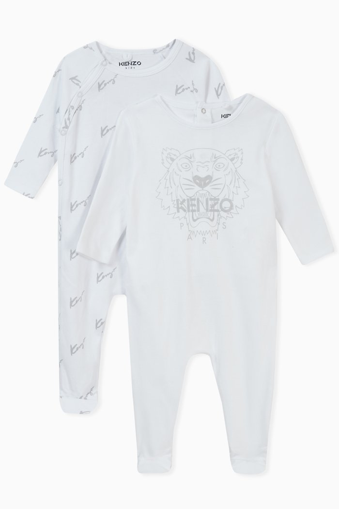 

Signature Tiger Jumpsuit Pyjama Gift Set, Set of 2, White