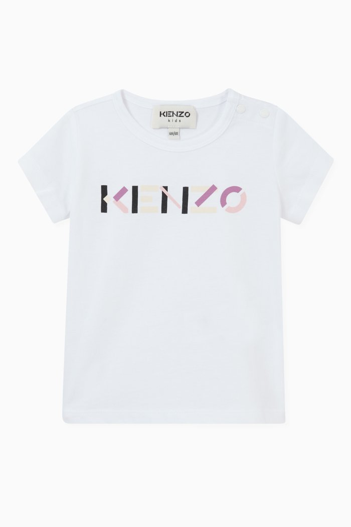 

Kenzo Logo Graphic T-shirt in Organic Cotton, White