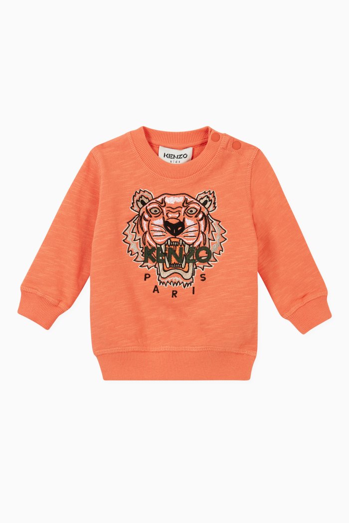 

Kenzo Tiger Sweatshirt in Cotton Jersey, Orange