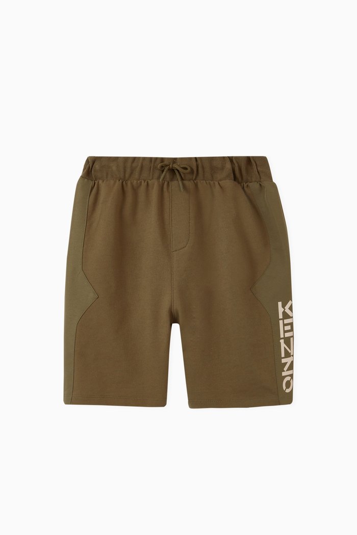 

K-logo Shorts in Cotton Jersey, Green