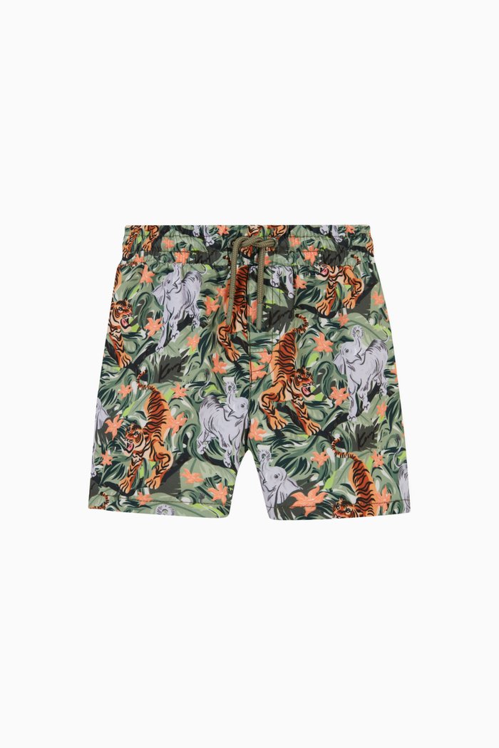 

Tropical Animals Swim Trunks, Green