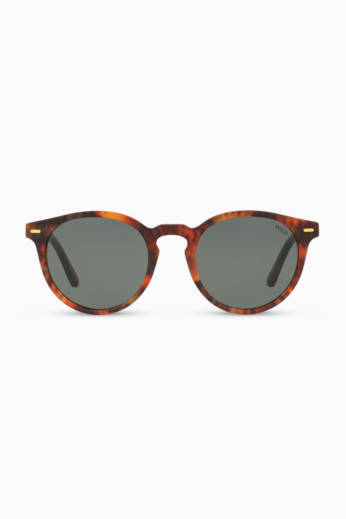

Round Sunglasses in Acetate, Brown