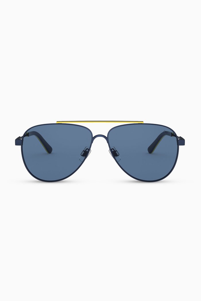 

Aviator Sunglasses in Metal, Blue
