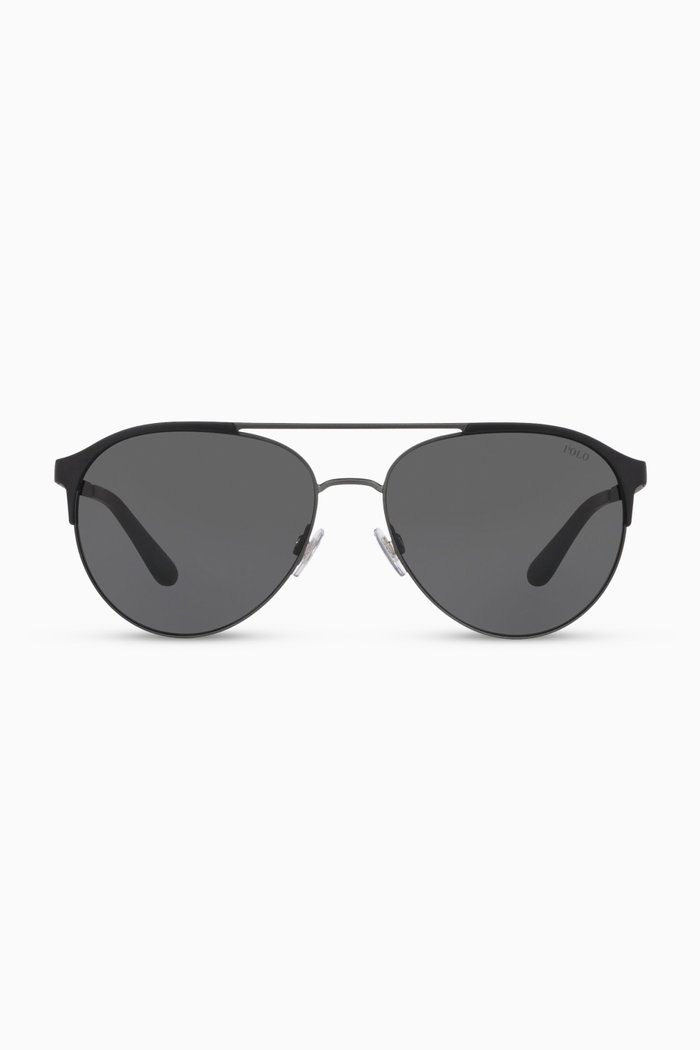 

Aviator Sunglasses in Metal, Black