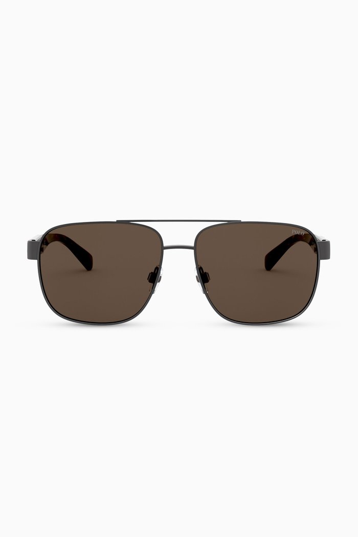 

Aviator Sunglasses in Acetate, Brown