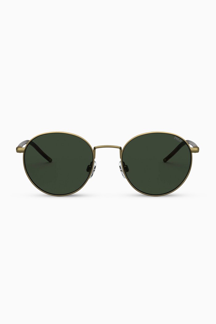 

Round Sunglasses in Metal, Gold