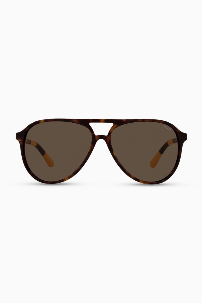 

Aviator Sunglasses in Acetate, Brown