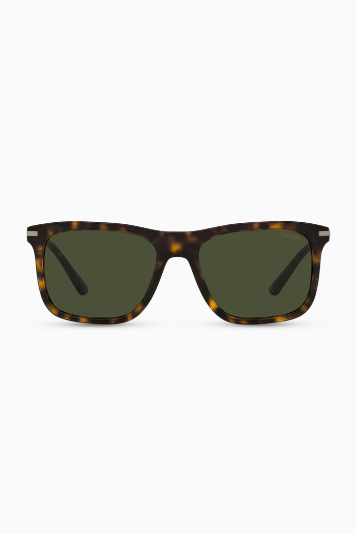 

Square D-Frame Sunglasses in Acetate, Brown
