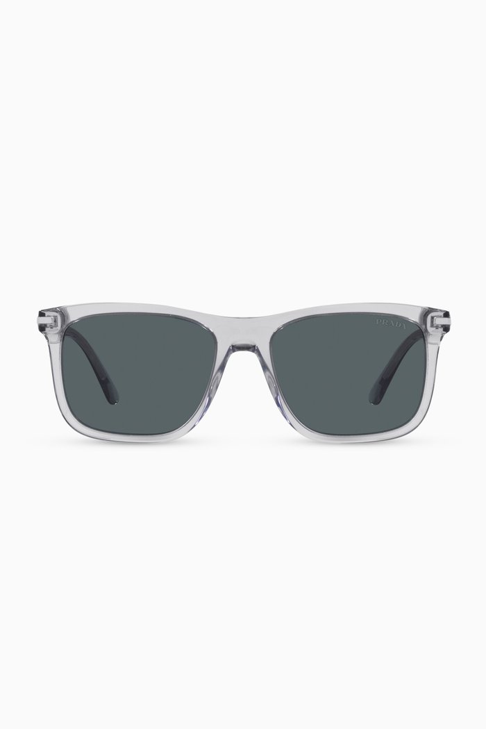 

Square D-Frame Sunglasses in Acetate, Colourless