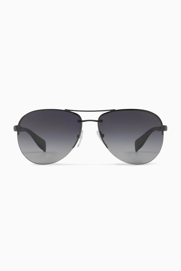 

Aviator Sunglasses in Metal, Black