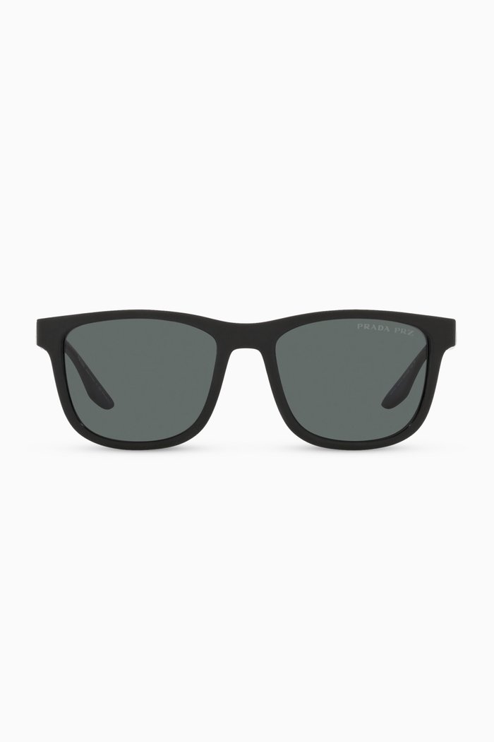 

Squared Sunglasses in Nylon Fibre, Black