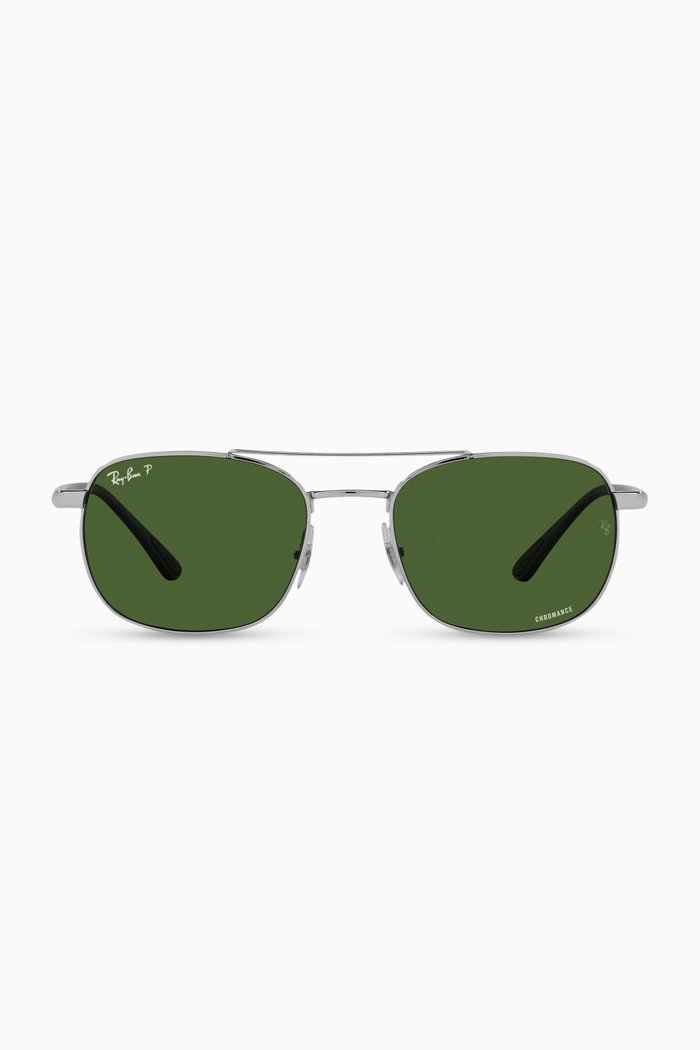 

Chromance Square Sunglasses in Metal, Silver