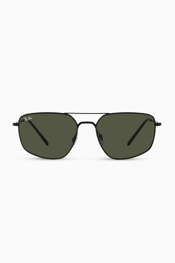 

Square Sunglasses in Metal, Black