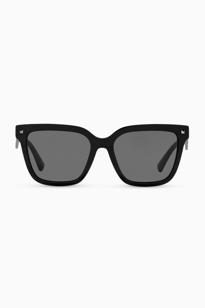 

Valentino Garavani Square Sunglasses in Acetate, Black
