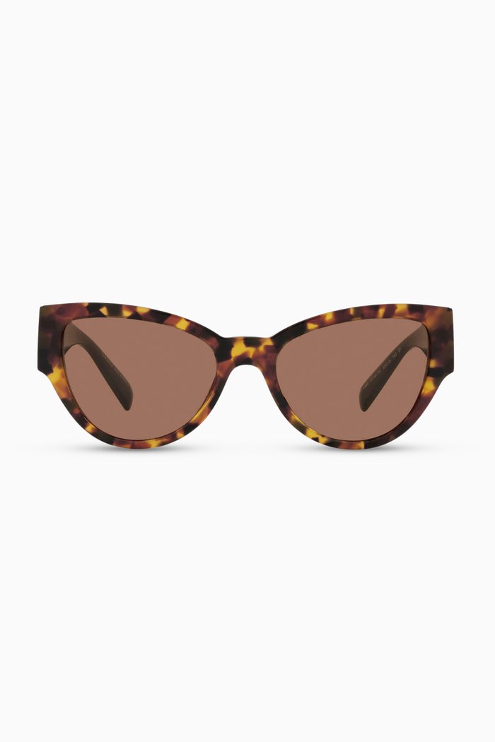 

Cat-eye Sunglasses with Medusa Medallion, Brown