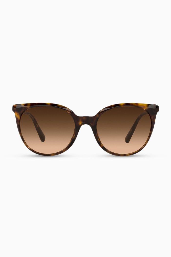 

Cat-eye Sunglasses with Medusa Medallion, Brown